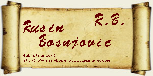 Rusin Bošnjović vizit kartica